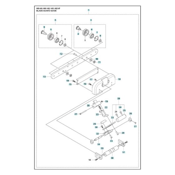 Blade Guard Guide for WS 442 HF