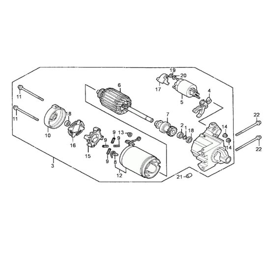 Starter Assembly for Wacker RD11