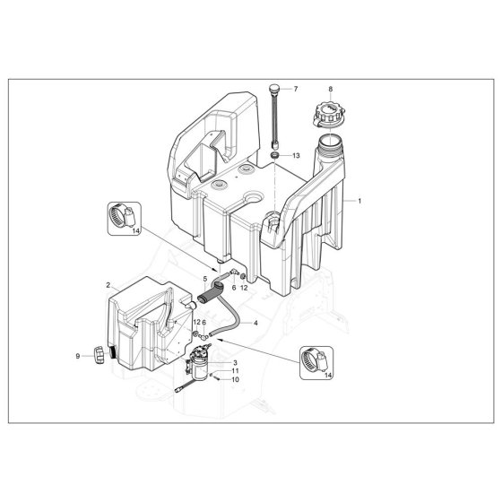 Water Tank Assembly for RD14