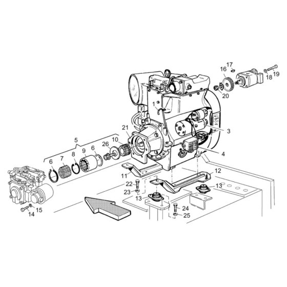 Engine Mount for Wacker RD15
