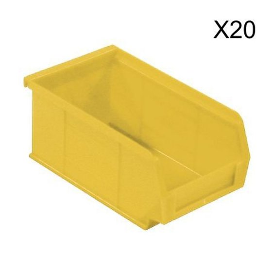 Yellow Plastic Wall Panel Storage Bins Size 2