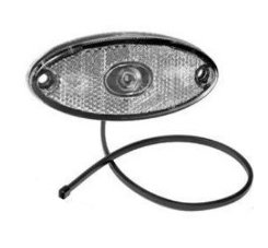 Trailer Front Marker Lamp 12V Clear, Aspock Flatpoint 2, 2 LED