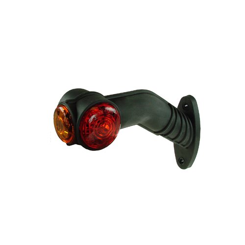 LED 45° Left Hand Red/White/Amber Outline Marker Lamp, 10-30V (MP7723BL)