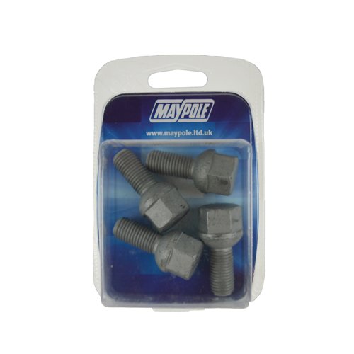 Spherical Wheel Bolt M12 x 1.5, 23mm Thread, Grade 8.8, Pack 4 (MP4194)