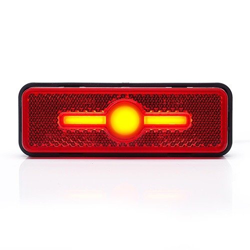 LED Rear Red Marker Lamp, 10-30V, IP6K9K, Bracket Mount (MP1613)