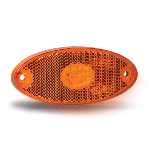 Slimline Oval LED Amber Marker Lamp, 12/24V, IP66/68 (MP1655)
