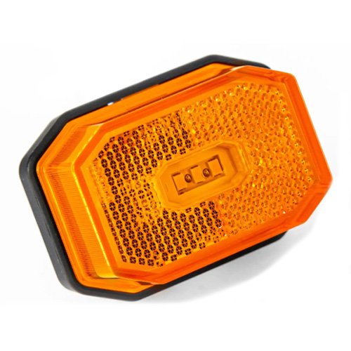 Side Amber LED Marker Lamp, 12-36V, Surface Mount, IP69 (MP1648B)