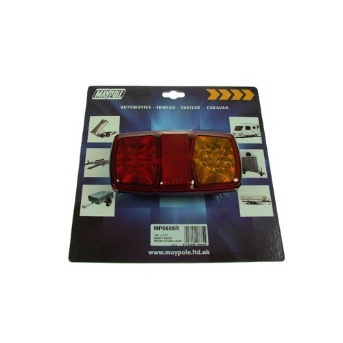 Right Hand 12V LED Rectangular Combination Lamp, 30cm Cable (MP8685R)