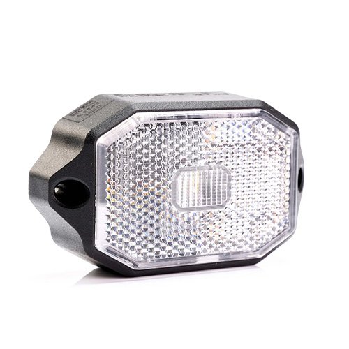 Fristom LED Front Marker Lamp, Clear, 12-36V, QS075 Connector (MP1690B)