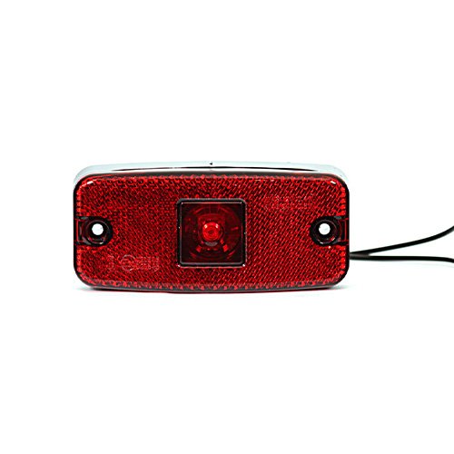 Red LED Rear Marker Lamp, 10-30V, Horizontal Mount (MP8577B)