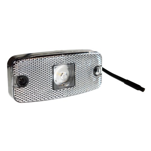 LED Front Marker Lamp, 10-30V, Clear, 1m Quick Connect Cable (MP8576BQ)