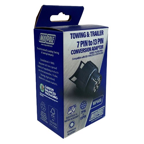 7-Pin Vehicle to 13-Pin Trailer/Caravan Conversion Adaptor (MP600)
