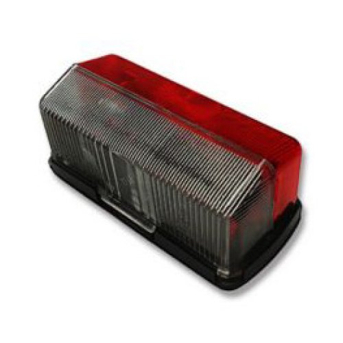 AJBA 12V Red/White Bulb Outline Marker Lamp, Vertical, Spade (MP8743)
