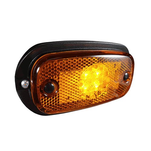 Amber LED Side Marker Lamp 12/24V, IP67, 1.8m Cable (MP8171B)