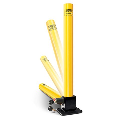 Fold-Down Steel Security Post with Integral Lock, Surface Mount (MP9733)