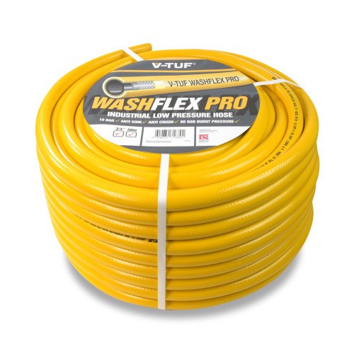 50m 3/4" Low Pressure Washflex Pro Water Supply Hose - V-TUF Pressure Washer Parts - BF3450