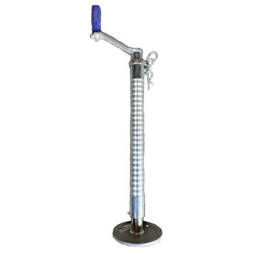 48mm Adjustable Trailer Prop Stand, 570-800mm, Serrated Tube, 400kg, Fixed Foot