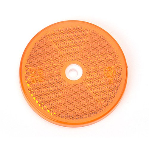 WAS Round Amber Reflector, 61mm, With Mounting Hole (MP1632B)