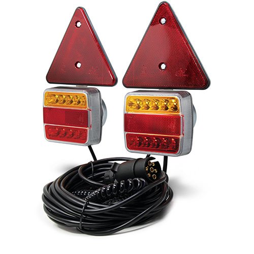 LED Magnetic Trailer Lighting Pods, 10m Cable, 7-Pin, 10-30V (MP44862)