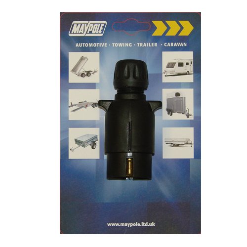 12N 7-Pin Plastic Plug, Nickel Pins, 12V, Clip-Close Body (MP21N)