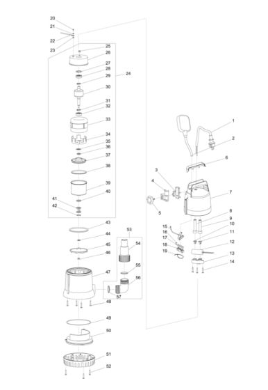 Makita PF0300 Drainage Pump Assembly