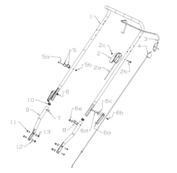 Handle Assembly for Masport Mower