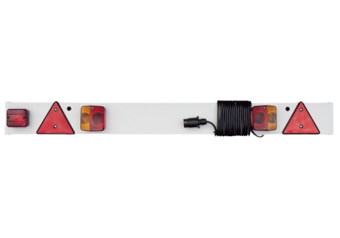 Trailer Light Board 1.3m, 6m Cable, Left-Hand Fog, 7-Pin 12V
