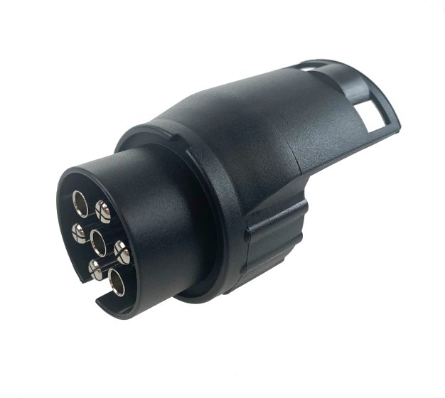 7-Pin 12N to 13-Pin Trailer/Caravan Adaptor, Plastic Mini Block