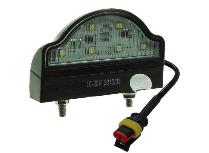 LED Number Plate Lamp 10-30V with SuperSeal 2‐Pin Plug