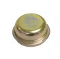 Trailer Hub Cap 50.5mm Steel, Yellow Passivated, 28mm Height