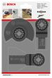 Bosch Basic Wood Set for Multi-Tools (3-Piece) - OEM No. 2608662343