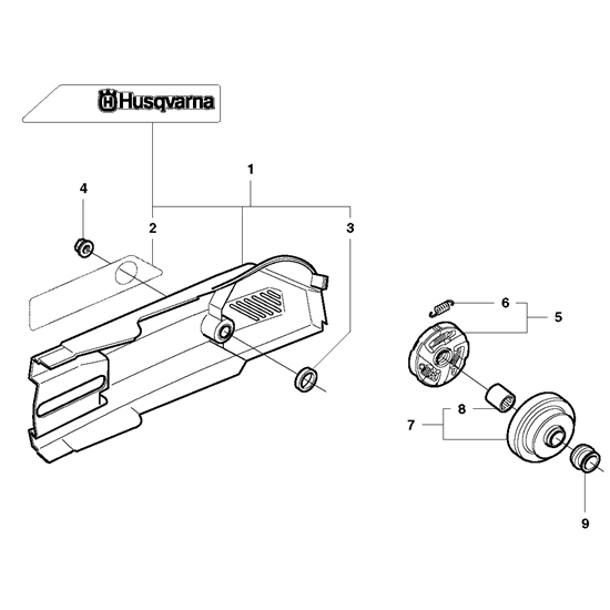 Belt Guard Assembly for Husqvarna K1250 Disc Cutters