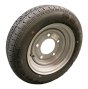 Wheel & Tyre, 12in 155/70R12C, 5-Stud 6.5in PCD, Silver (MP42217)