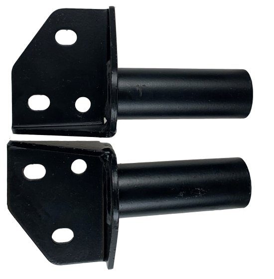Trailer Front Ramp Hinge Pins, 3-Hole Black Steel, Pair (Ifor Williams)
