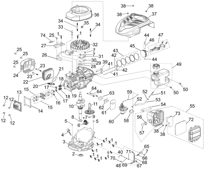 Engine Assembly for Masport 300AL