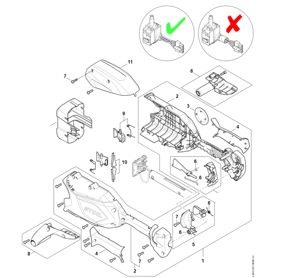 Handle Housing for Stihl HTA 86